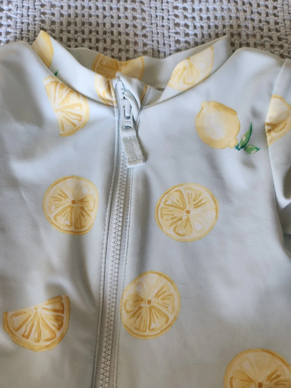 Baby Girls' Yellow Lemon Print Ruffle One-Piece Swimsuit